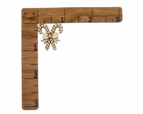 Candy Canes with Bow Wood Jewelry Blanks