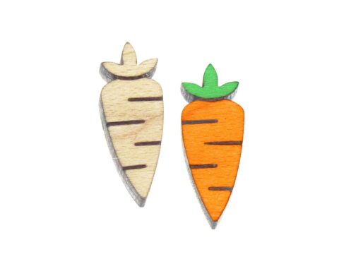 Carrot Wood Stud Earring Blanks