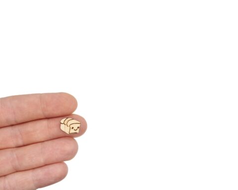 Cute Bread Wood Stud Earring Blanks