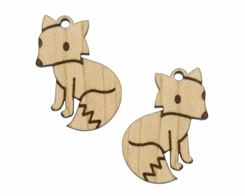 Foxes A01 Wood Jewelry Blanks