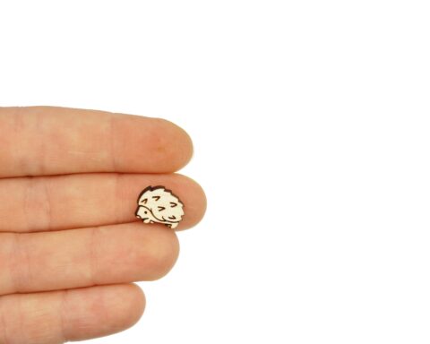 Hedgehogs Wood Stud Earring Blanks