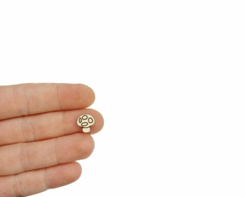 Mushrooms 1 Wood Stud Earring Blanks