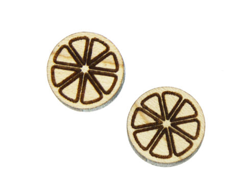 Oranges Wood Stud Earring Blanks