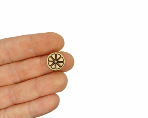 Oranges Wood Stud Earring Blanks