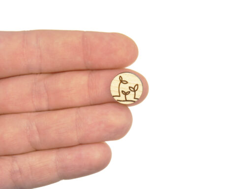 Seedlings Wood Stud Earring Blanks