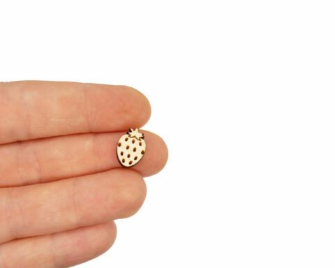 Strawberry Wood Stud Earring Blanks