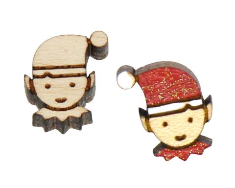 Elf Wood Stud Earring Blanks
