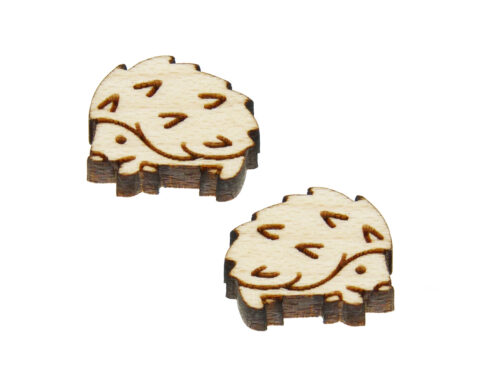 Hedgehogs Wood Stud Earring Blanks