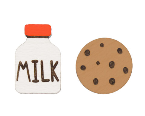 Milk and Cookies Mix Wood Stud Earring Blanks