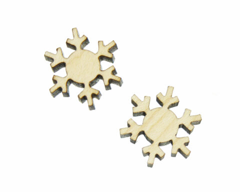 Snowflakes A01 Wood Stud Earring Blanks