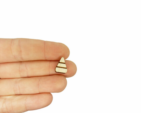 Candy Corns Wood Stud Earring Blanks