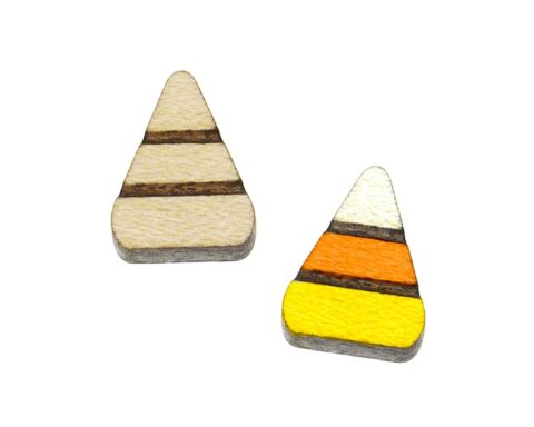 Candy Corns Wood Stud Earring Blanks