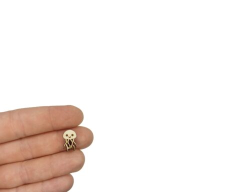 Jellyfish Wood Stud Earring Blanks