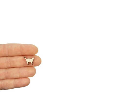 Cats Wood Stud Earring Blanks