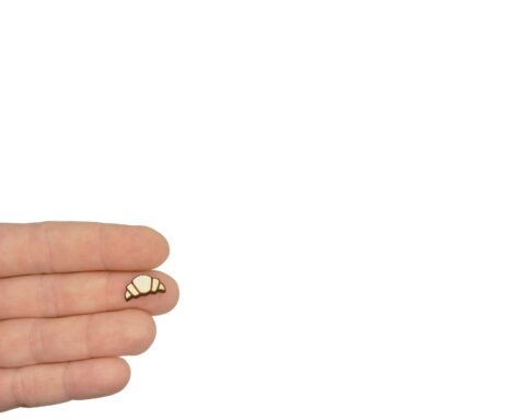 Croissant Wood Stud Earring Blanks