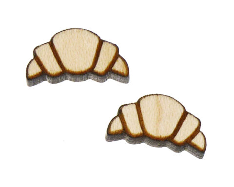 Croissant Wood Stud Earring Blanks