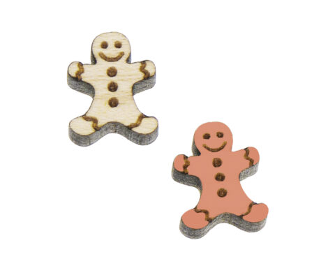 Gingerbread 01 Wood Stud Earring Blanks