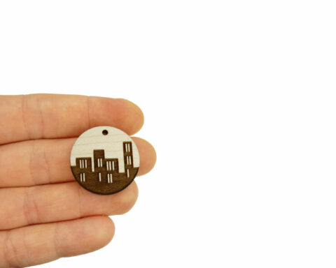 Cityscape Wood Jewelry Blanks