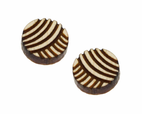 Yarn Ball D1 Wood Stud Earring Blanks