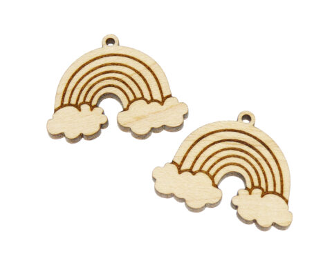 Rainbows Wood Jewelry Blanks