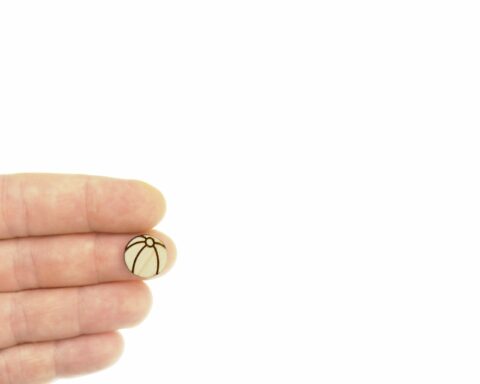 Beach Ball Wood Stud Earring Blanks