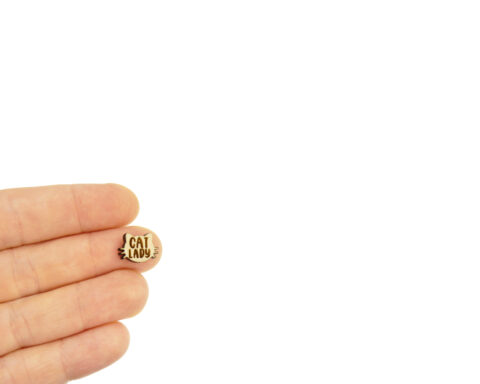 Cat Lady Wood Stud Earring Blanks