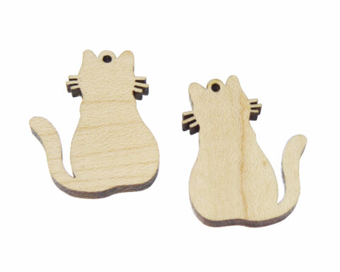 Cats A02 Wood Jewelry Blanks