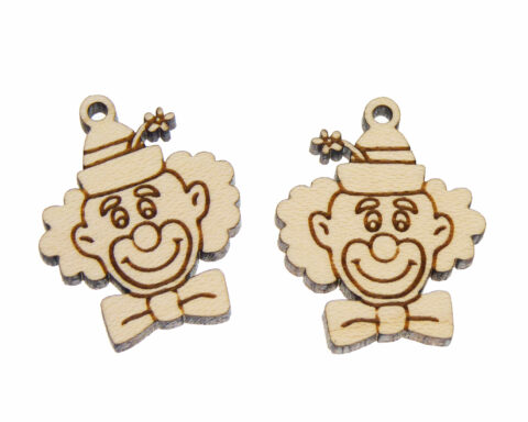Clowns Wood Jewelry Blanks