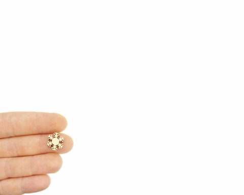 Snowflakes A02 Wood Stud Earring Blanks