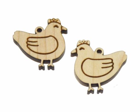 Chicken Wood Jewelry Blanks