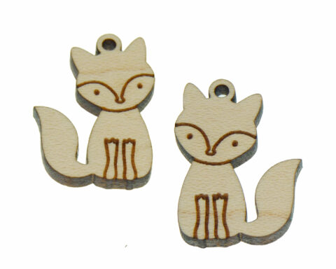 Foxes A02 Wood Jewelry Blanks