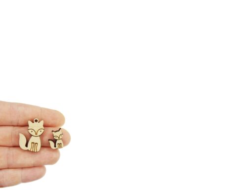 Fox A02 Wood Stud Earring Blanks