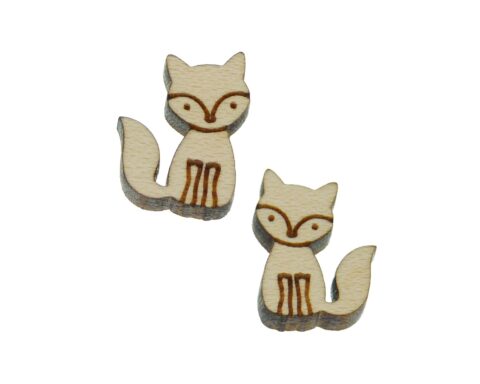 Fox A02 Wood Stud Earring Blanks