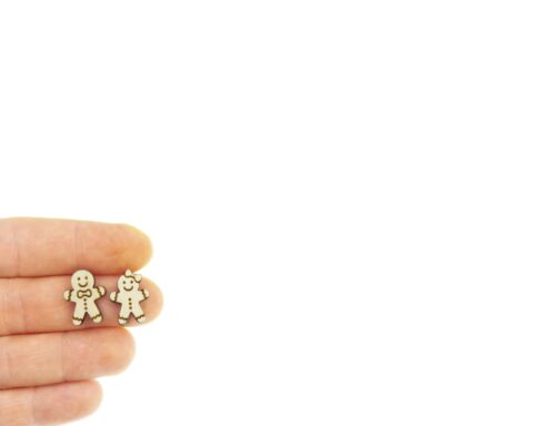 Gingerbread 02 Wood Stud Earring Blanks