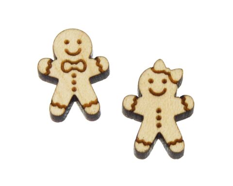 Gingerbread 02 Wood Stud Earring Blanks