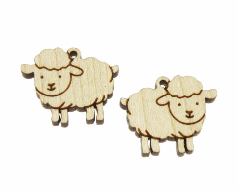 Sheep D1 Wood Jewelry Blanks