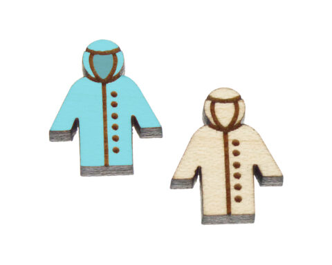 Raincoats Wood Stud Earring Blanks