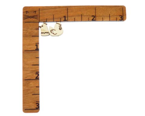 Chicken (head) Wood Stud Earring Blanks