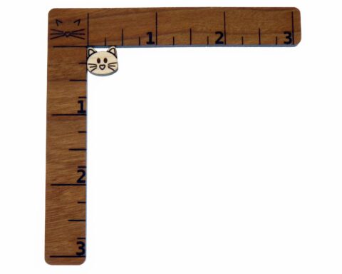 Cat Face 04 Wood Stud Earring Blanks