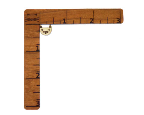 Cat Face 03 Wood Stud Earring Blanks