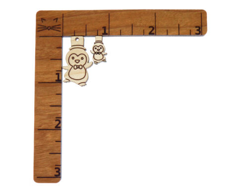 Penguin with Hat Wood Stud Earring Blanks