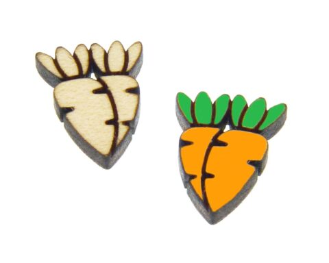 Carrots Wood Stud Earring Blanks