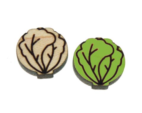 Cabbage Wood Stud Earring Blanks
