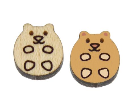 Hamster Wood Stud Earring Blanks