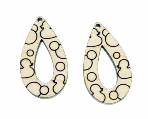 Rubber Ducks with Bubbles Loop Wood Jewelry Blanks