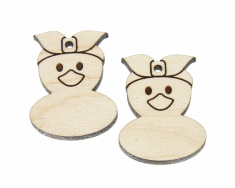 Rubber Ducks with Bow Wood Jewelry Blanks