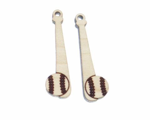 Baseball Bat and Ball Wood Jewelry Blanks