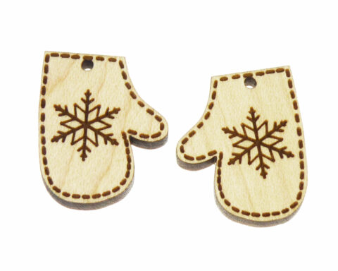Mittens Wood Jewelry Blanks