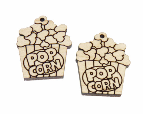 Popcorn Bucket Wood Jewelry Blanks