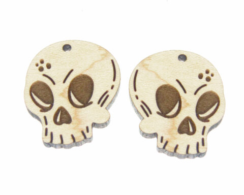 Skull Wood Jewelry Blanks